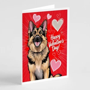 Deutscher Schäferhund Happy Valentinstag Karten Umschläge Packung 8 DAC7901GCA7P - Bild 1 von 3