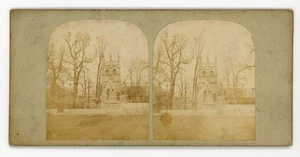 Victoriano Stereoview 1800s Merton Tower Oxford Reino Unido - Imagen 1 de 2