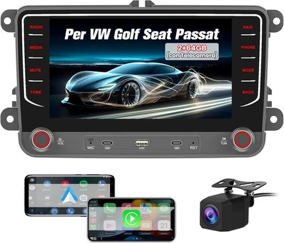 Hexinex Autoradio - Wireless CarPlay Android Auto - Volkswagen - Immagine 1 di 4