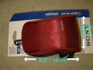 nuevo estuche de transporte suave Sony Red Bloggie CyberShot LCS-CSW LCS-CSW/R cámara de transporte - Imagen 1 de 3