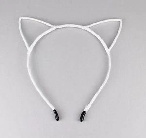 White cat ears headband kitty headband kawaii cosplay kitten ear hair band - Picture 1 of 5