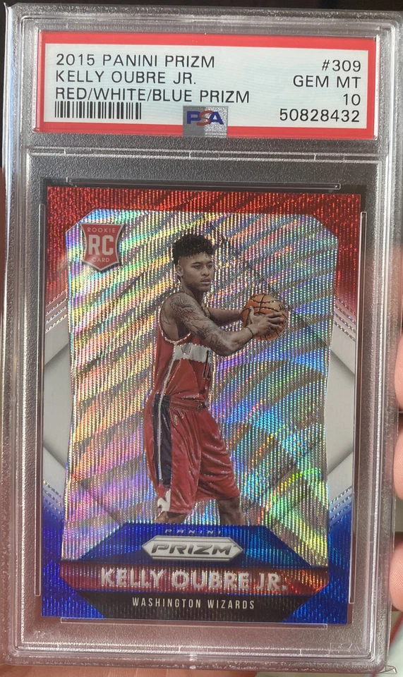 Kelly Oubre Jr 2015 Panini Prizm Red White Blue Rookie Card #309 PSA 10🔥POP 25! - Image 1 of 3