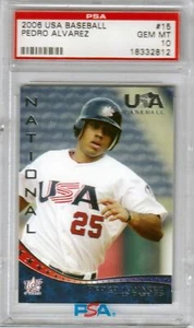 PEDRO ALVAREZ 2006 Usa Baseball RC Rookie #15 PSA 10 GEM MINT - PIRATES Pop 6 - Picture 1 of 2