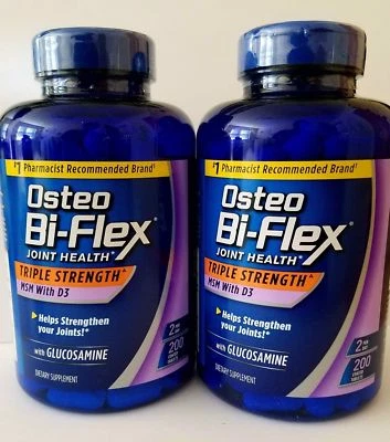 LOTE 2x200 OSTEO BI-FLEX 400 comprimidos triple fuerza glucosamina MSM D3 27/05 Foto 1 de 2