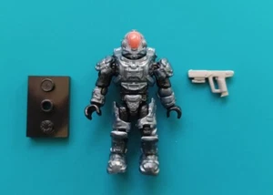 Halo Mega Bloks Charlie Series 12 UNSC 2" Fig.Silver Spartan Orbital with Pistol - Picture 1 of 2