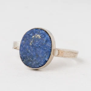 Ring Blauer Stein Silber 2,96 g Größe flexibel - Bild 1 von 4