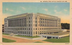 Postcard General Post Office Kansas City Missouri MO Linen 1953 - Picture 1 of 2