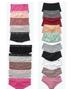 Victoria Secret PINK Panty 5 Pack Boyshort Hipsters Cotton Cheekster Panties 5PK - Picture 1 of 16