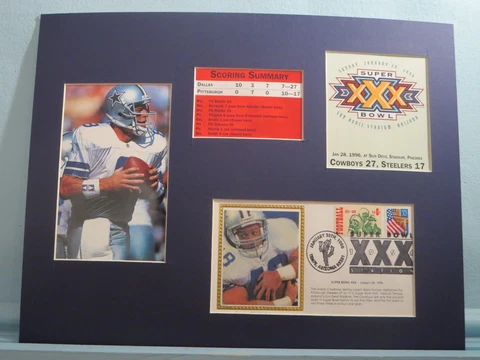 Dallas Cowboys and Troy Aikman win Super Bowl Bowl XXX & Commemorative Cover Cover