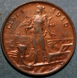 Italy Centesimo 1915 Vittorio Emanuele III KM# 40 - Picture 1 of 2