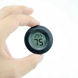 Mini Round Digital LCD Thermometer Temperature Humidity Hygrometer Reptile Meter