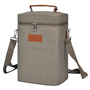 Wine Carrier Bag Insulated 4 Bottle Cooler Protection Carrying Tote Travel - Picture 1 of 6
