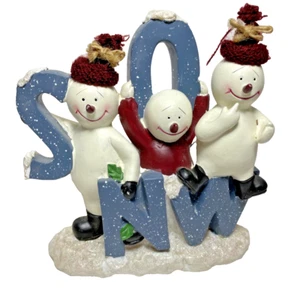 Schnee 3 Schneemänner Weihnachten Winter Kirkland Urlaub Standschild Plakette Deko - Bild 1 von 6