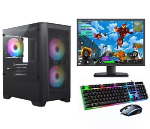 ULTRA FAST Gaming PC Bundle Intel Core i7 16GB 1TB Windows 10 GTX 1050 TFT SET - Picture 1 of 6
