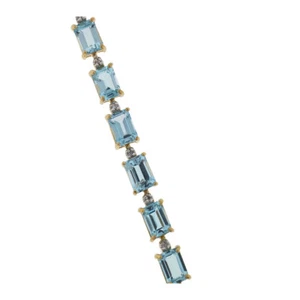 Armband 14 Karat Gelbgold Topas Diamanten  - Bild 1 von 7