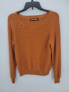 Princess Highway Sweater Womens 12 Burnt Orange Cable Knit Boat Neck Pullover - Picture 1 of 7