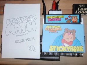 Stickybear Math 5.25" Disk and Manual for Commodore 64 Optimum Resource Inc 1984 - Picture 1 of 15