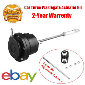 Universal Adjustable Car Turbo Wastegate Actuator Kit Internal Rod Alloy Black