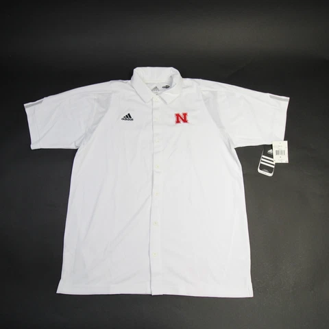 Nebraska Cornhuskers adidas Climacool Button-Up Men's White New Cover