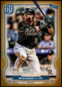 Charlie Blackmon 2020 Topps Gypsy Queen 5x7 Gold #103 3/10 Rockies