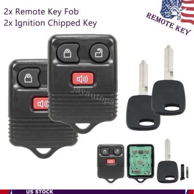 2 para 1998 1999 2000 2001 2002 2003 Ford F-150 F250 mando a distancia sin llave + llave 4C Foto 1 de 4