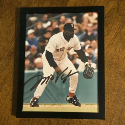 Mo Vaughn Boston Red Sox Signed 6 X 8 Framed Photo Autographed COA Auto - Image 1 of 3