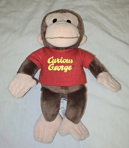 GUND Universal Studios Curious George Plush 12" Stuffed Animal Red Shirt EUC - Picture 1 of 5