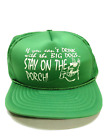 Vintage Can't Drink with Big Dogs Stay On The Porch Funny Trucker Hat USA 80s