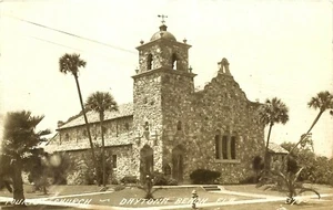 TOURIST CHURCH, DAYTONA BEACH, FLORIDA, RPPC, VINTAGE POSTCARD - Picture 1 of 2