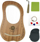 "Ow" Lyre Harp 10 Metal String Wooden Saddle Mahogany Lye Harp With Tuning Wrenc
