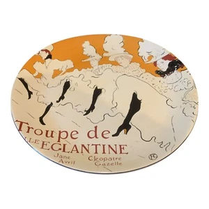 Vintage Sango Cabaret Print Large Dinner Plates Set Of Four Can-Can Dance - Picture 1 of 8