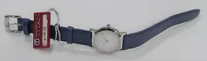 TITAN 817SL02 Vintage Quartz Watch Blue Leather Brand New Old Stock NOS-TRUSTED - Picture 1 of 8