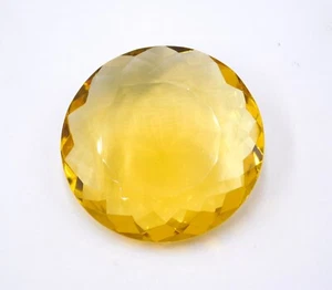 115 Cts 1 Pcs Lab Created Citrine Round Cut 40 MM Loose Pendant Gemstone P-3430 - Picture 1 of 5