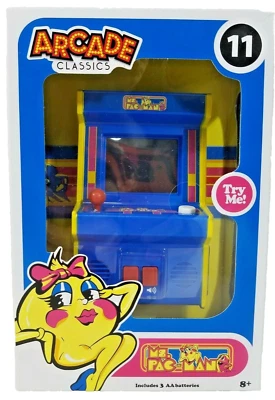 Mini Arcade Classics Namco MS. PAC-MAN Game Handheld Retro Cabinet Ms PacMan 11 - Image 1 of 4