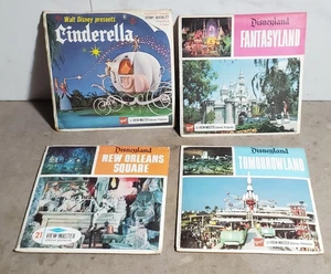 4 carretes GAF Sawyer Disneyland View Master Tomorrow Fantasy SIN Square Cinderella - Imagen 1 de 6