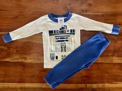 Hanna Andersson R2D2 Star Wars Pajamas 18-24 / 80; GUC - Image 1 of 3