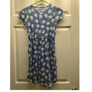 Lularoe Girls' Size 12 Mickey Mouse Blue MAE Dress Elastic Waist & Pockets - Picture 1 of 10