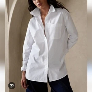Banana Republic The Oversized Shirt Damen XL weiß Button Down Karriere Büro - Bild 1 von 11