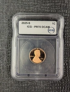 2025 S PR 70 DCAM Proof Lincoln Shield Cent ICG 1c - Stunning Contrast - Picture 1 of 4