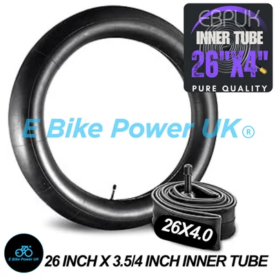 26 x 4 Inch Inner Tube Fat Bike E Bike Schrader Valve High Quality Thick Strong. - Image 1 of 4