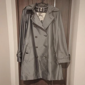 BURBERRY LONDON Trench Coat Size 38 Silver From Japan - Picture 1 of 24