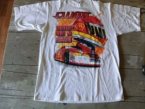 Vtg L 90's NASCAR Bill Elliott Man On A Mission USA Racing Delta Tee - Picture 1 of 8
