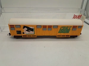 JOUEF 656500 FRET SNCF Carro chiuso a carrelli trasporti cavalli livrea giallo - Imagen 1 de 4