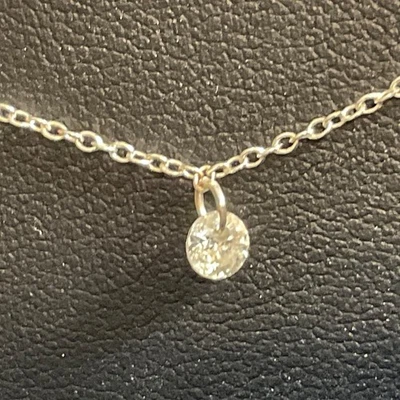 Collar de cadena con dijes colgantes de plata esterlina de 3 estaciones circonita cúbica de colección marcado LA 925 16" Foto 1 de 4