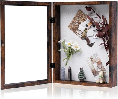 11X14 Shadow Box Picture Frame - 2.16" Interior Deep Wood & Glass Rectangle Disp - Image 1 of 4