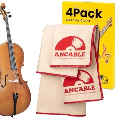 4件装乐器清洁布,小提琴超细纤维快速清洁波兰  — 第 1/4 张图片