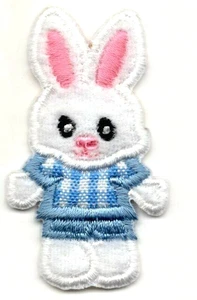 RABBIT BABY Iron On Patch Children Animals Easter - Picture 1 of 1