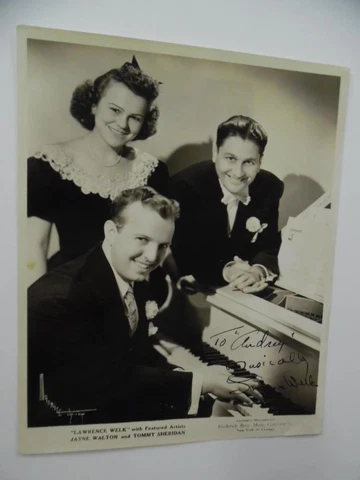 1944 LAWRENCE WELK Signed Inscribed Photo Orchestra Jayne Walton Tommy Sheridan Cover
