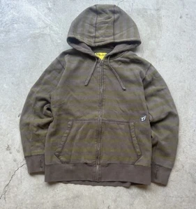 Vintage Y2K Volcom Striped All Over VTG Full Zip Jacket Hoodie Grunge Punk Sz S - Picture 1 of 7