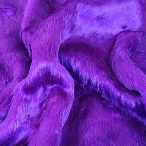 Premium Short Pile Faux Fur Fabric - Purple - P800 / YF80 - Picture 1 of 3